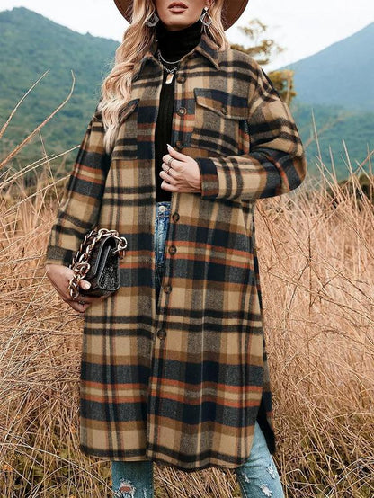 Emily | Stylish Warm Plaid Coat 5