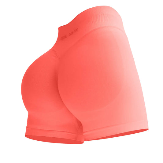 Coral Canton Impact Shorts High Waistband Butt Lifting