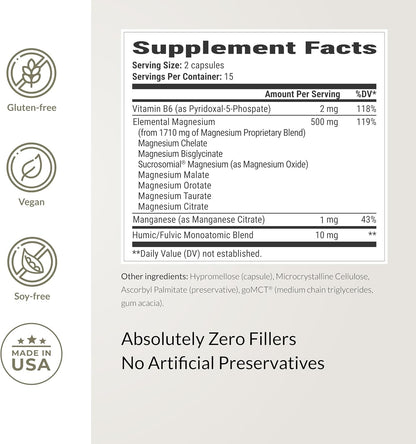 BIOptimizers | Magnesium Complex 500MG Supplement - Magnesium Glycinate, Citrate & Malate - Sleep Support, Stress Relief, Muscles & Relaxation