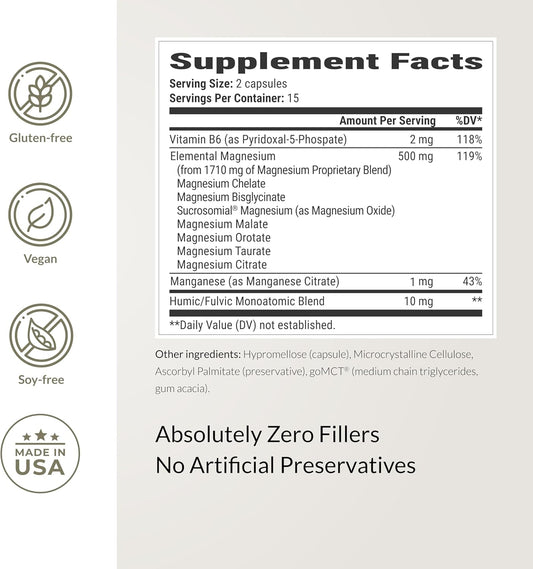 BIOptimizers | Magnesium Complex 500MG Supplement - Magnesium Glycinate, Citrate & Malate - Sleep Support, Stress Relief, Muscles & Relaxation